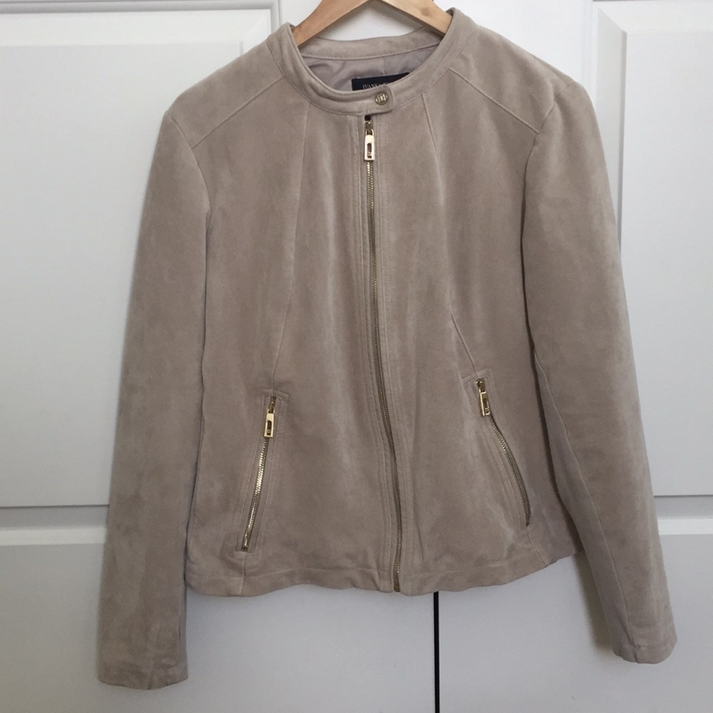 Faux suede beige jacket